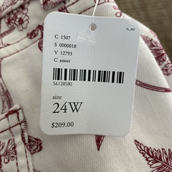 DL1961 Jeans Mara Ankle High Rise Instasculpt Straight Floral Plus Size 24W $209 - Picture 7 of 10